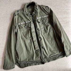 Women's Utility Inspired Jacket With Colorful Stitching Detail